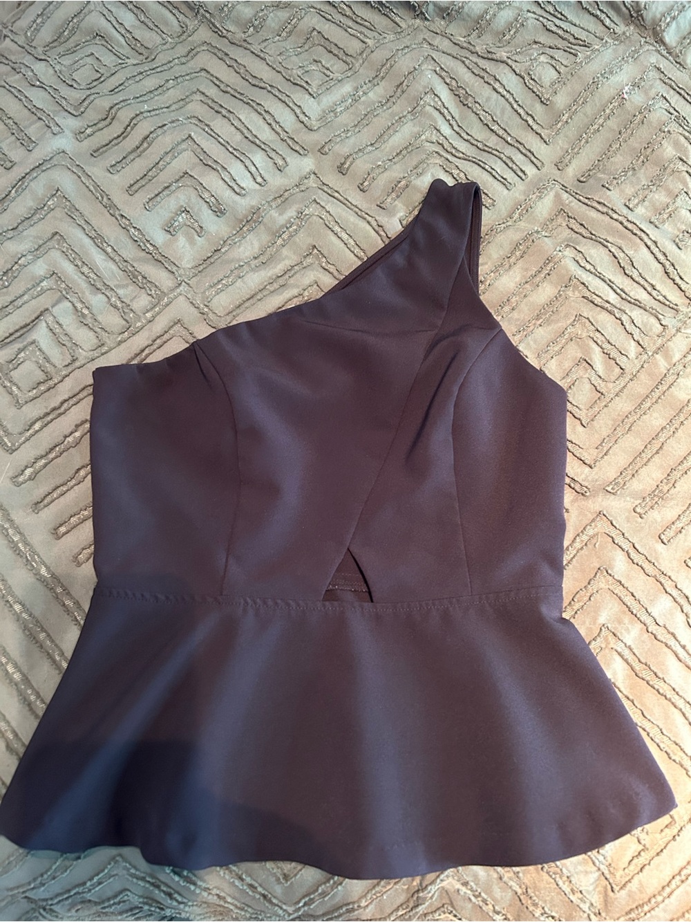 Dynamite One-Shoulder Peplum Top - Black